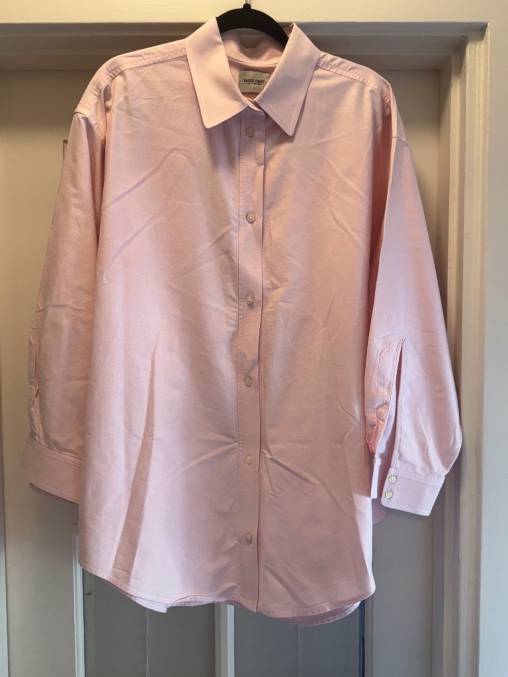 Rachel Comey Oversized Pale Pink Cotton Button-Down Shirt